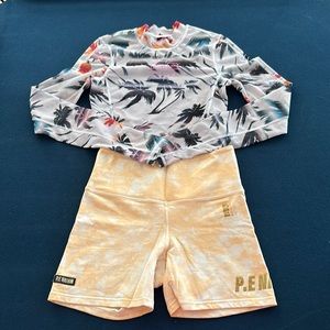 P.e nation shorts and top!